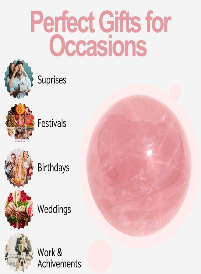 TOI SHOP Natural Crystal Ball for Healing, Home Decor, Fengshui. (2 inch) (Rose) - Image 4